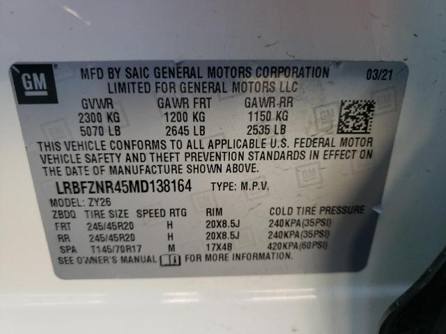 Photo 10 from auction – 2021 BUICK ENVISION E with VIN LRBFZNR45MD138164