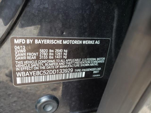 Photo 10 from auction – 2013 BMW 750 LI with VIN WBAYE8C52DD133929