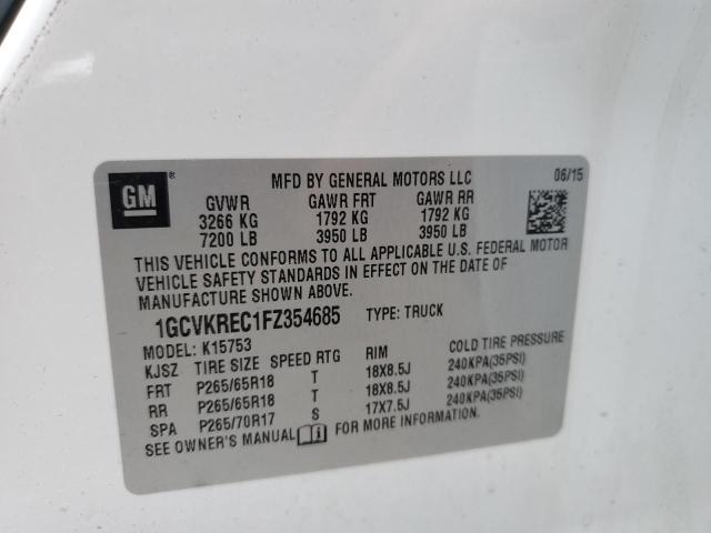 Photo 10 from auction – 2015 CHEVROLET SILVERADO with VIN 1GCVKREC1FZ354685