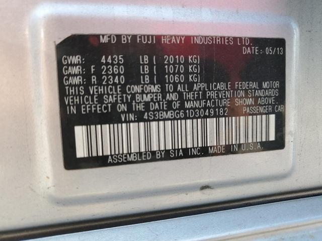 Photo 10 from auction – 2013 SUBARU LEGACY 2.5 with VIN 4S3BMBG61D3049182