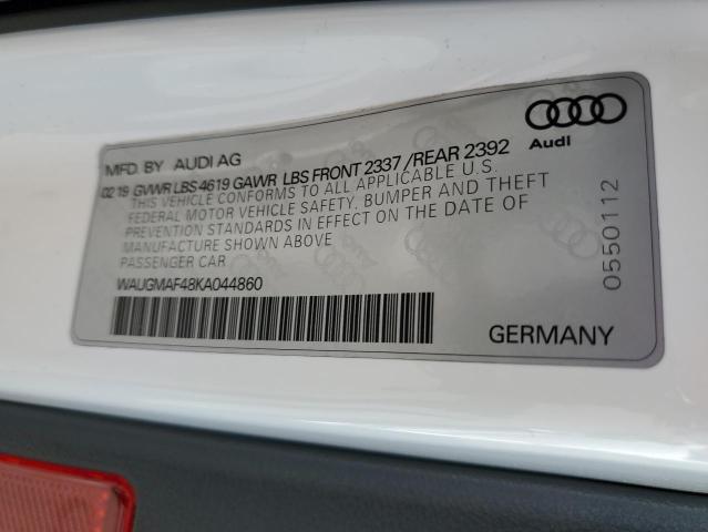 Photo 10 from auction – 2019 AUDI A4 PREMIUM with VIN WAUGMAF48KA044860