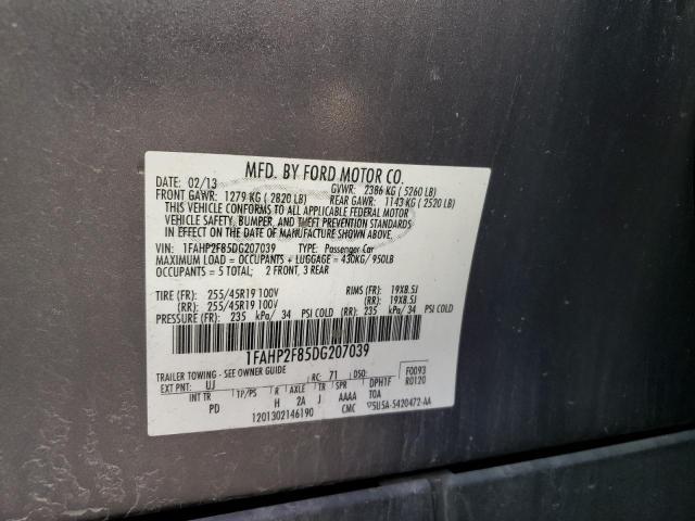 Photo 10 from auction – 2013 FORD TAURUS LIM with VIN 1FAHP2F85DG207039
