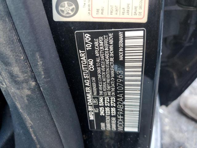 Photo 10 from auction – 2010 MERCEDES-BENZ E 550 4MAT with VIN WDDHF9AB2AA107963