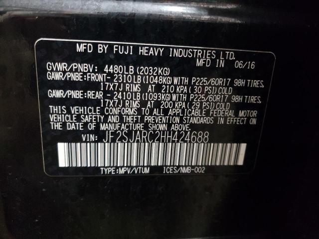 Photo 10 from auction – 2017 SUBARU FORESTER 2 with VIN JF2SJARC2HH424688