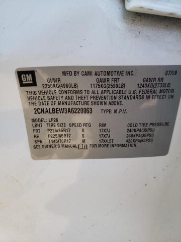 Photo 10 from auction – 2010 CHEVROLET EQUINOX LS with VIN 2CNALBEW3A6220063