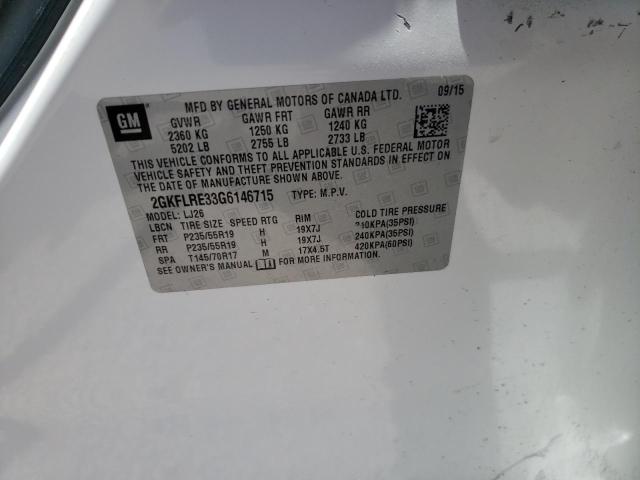 Photo 10 from auction – 2016 GMC TERRAIN DE with VIN 2GKFLRE33G6146715