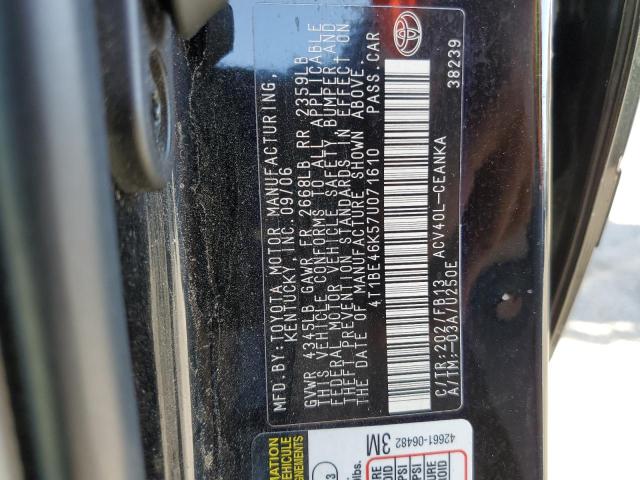 Photo 10 from auction – 2007 TOYOTA CAMRY CE with VIN 4T1BE46K57U071610