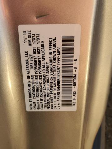 Photo 10 from auction – 2011 HONDA ODYSSEY EX with VIN 5FNRL5H49BB028497