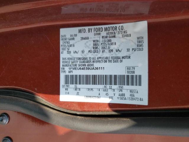Photo 10 from auction – 2009 FORD EXPLORER E with VIN 1FMEU64E59UA36111
