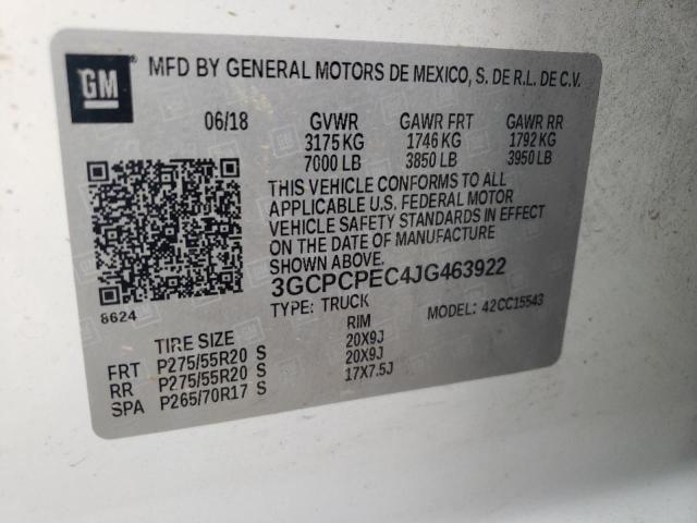 Photo 10 from auction – 2018 CHEVROLET SILVERADO with VIN 3GCPCPEC4JG463922