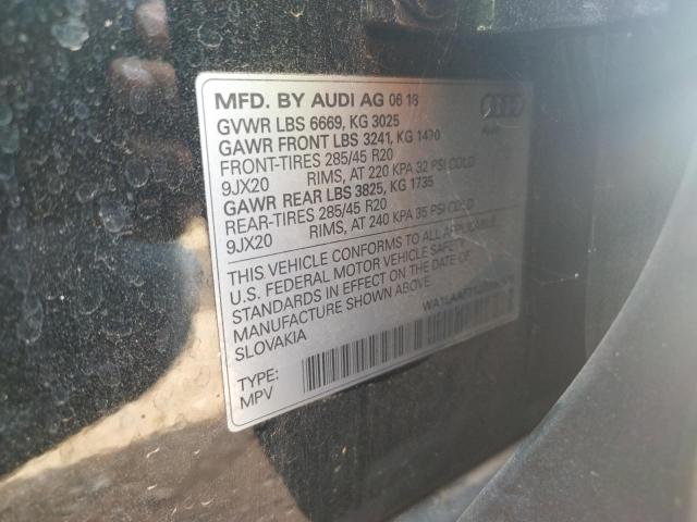 Photo 10 from auction – 2018 AUDI Q7 PREMIUM with VIN WA1LAAF71JD050978
