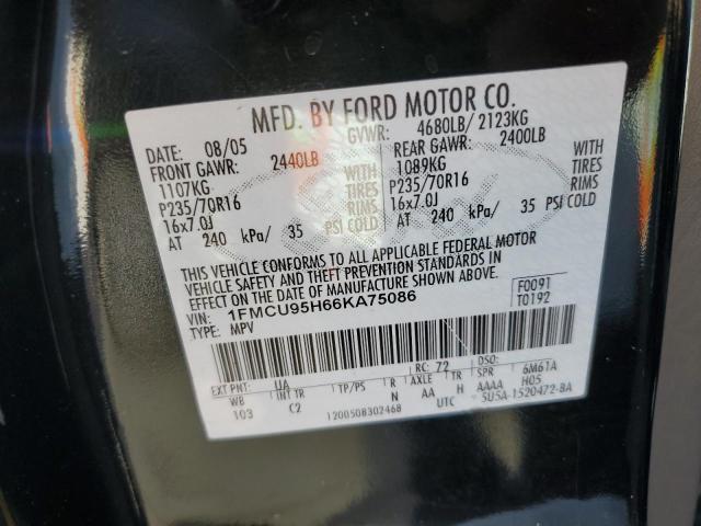 Photo 10 from auction – 2006 FORD ESCAPE HEV with VIN 1FMCU95H66KA75086