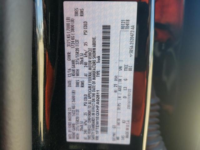 Photo 10 from auction – 2017 FORD F150 SUPER with VIN 1FTEW1EGXHFA92811