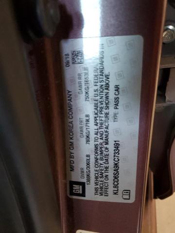 Photo 10 from auction – 2019 CHEVROLET SPARK 1LT with VIN KL8CD6SA9KC733491