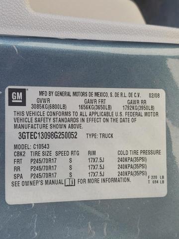 Photo 10 from auction – 2008 GMC SIERRA C15 with VIN 3GTEC13098G250052