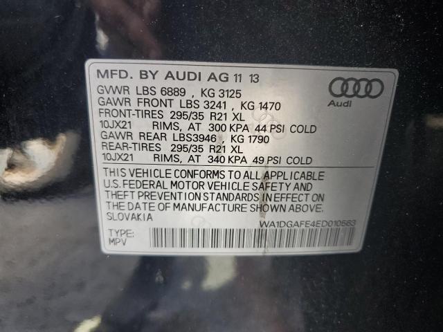 Photo 10 from auction – 2014 AUDI Q7 PRESTIG with VIN WA1DGAFE4ED010563