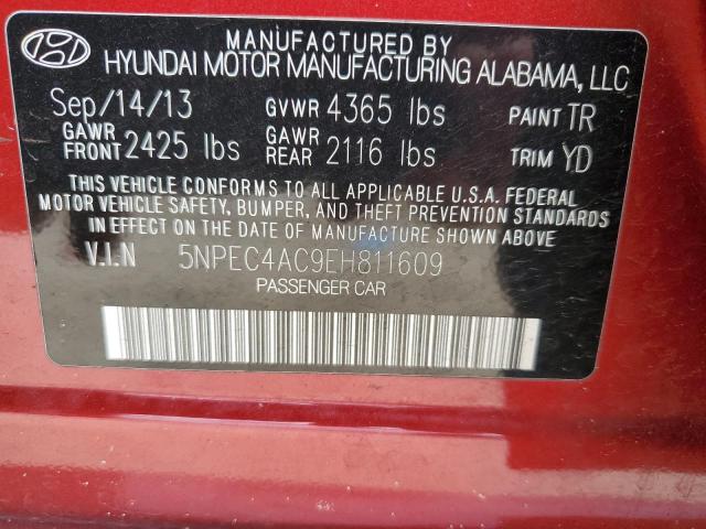 Photo 10 from auction – 2014 HYUNDAI SONATA SE with VIN 5NPEC4AC9EH811609