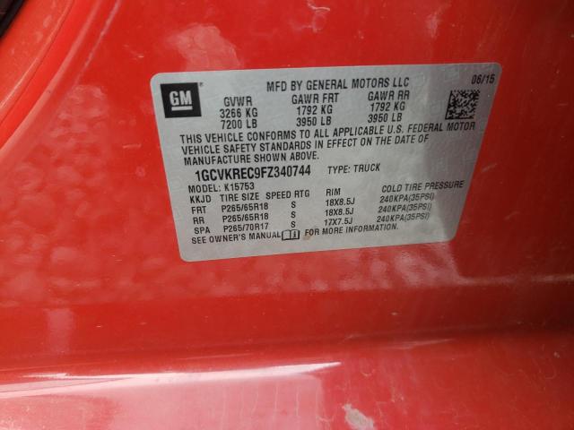 Photo 10 from auction – 2015 CHEVROLET SILVERADO with VIN 1GCVKREC9FZ340744