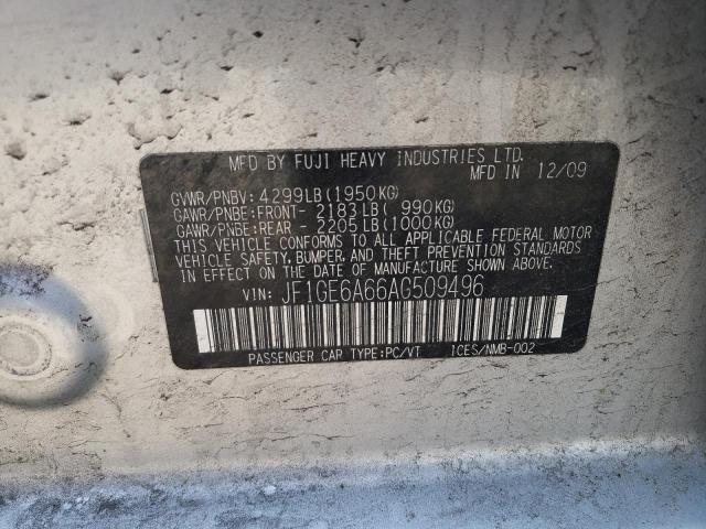 Photo 10 from auction – 2010 SUBARU IMPREZA 2. with VIN JF1GE6A66AG509496
