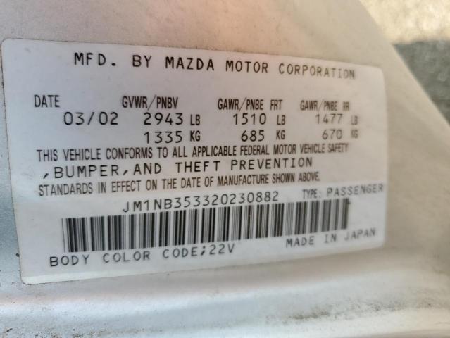 Photo 10 from auction – 2002 MAZDA MX-5 MIATA with VIN JM1NB353320230882