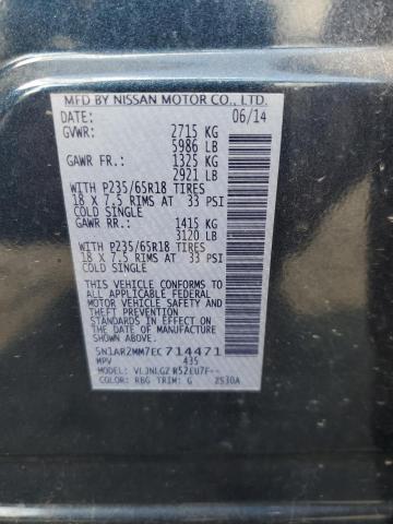 Photo 10 from auction – 2014 NISSAN PATHFINDER with VIN 5N1AR2MM7EC714471