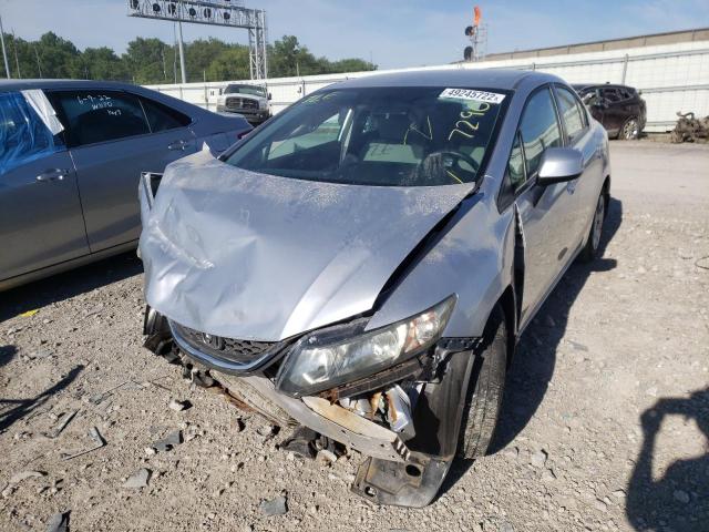 Photo 2 from auction – 2013 HONDA CIVIC LX with VIN 19XFB2F54DE047290