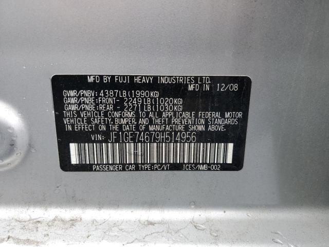 صورة رقم 10 من المزاد - 2009 SUBARU IMPREZA 2. مع VIN JF1GE74679H514956