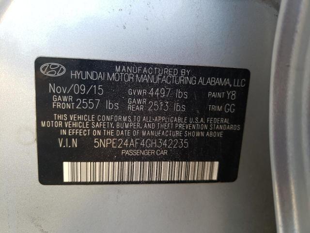 Photo 10 from auction – 2016 HYUNDAI SONATA SE with VIN 5NPE24AF4GH342235