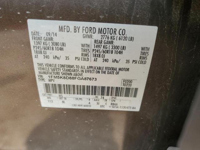 Photo 10 from auction – 2015 FORD EXPLORER X with VIN 1FM5K8D88FGA87673