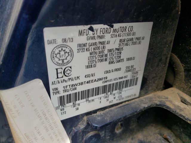 Photo 10 from auction – 2014 FORD F350 SUPER with VIN 1FT8W3BT4EEA29019