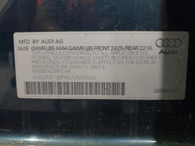 Photo 10 from auction – 2006 AUDI A3 2.0 PRE with VIN WAUNF78P96A002926