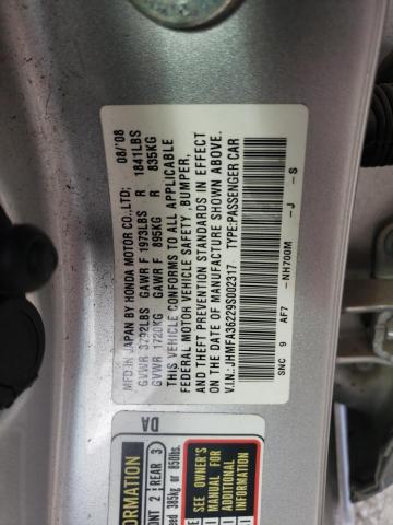 Photo 10 from auction – 2009 HONDA CIVIC HYBR with VIN JHMFA36229S002317