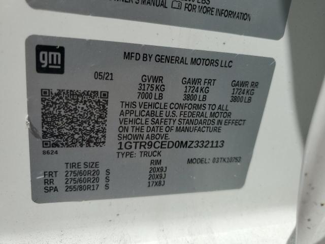 Photo 10 from auction – 2021 GMC SIERRA K15 with VIN 1GTR9CED0MZ332113