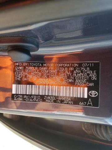 Photo 10 from auction – 2011 TOYOTA PRIUS with VIN JTDKN3DU8B0322851
