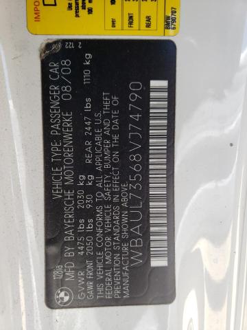 Photo 10 from auction – 2008 BMW 128 I with VIN WBAUL73568VJ74790