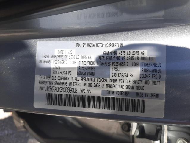 Photo 10 from auction – 2021 MAZDA CX-5 TOURI with VIN JM3KFACM3M0339408