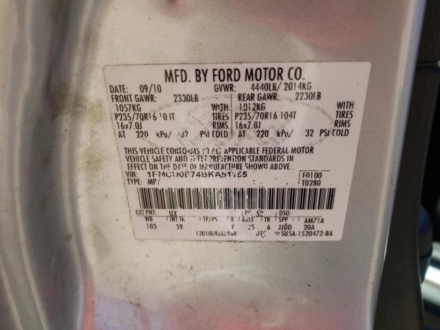 Photo 10 from auction – 2011 FORD ESCAPE LIM with VIN 1FMCU0E74BKA51155