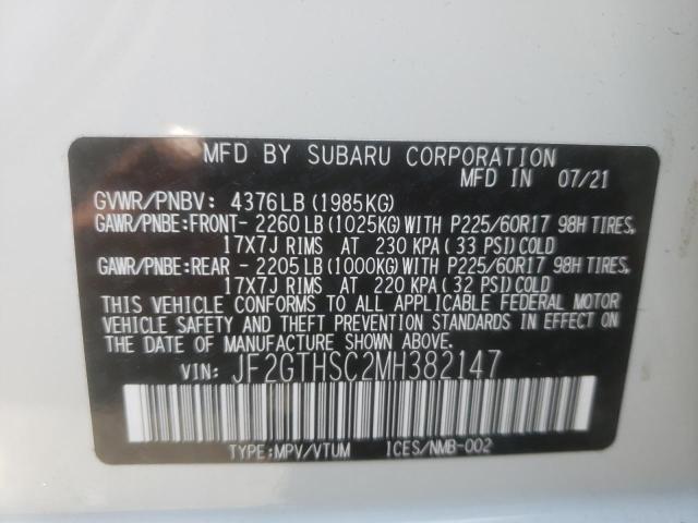 Photo 10 from auction – 2021 SUBARU CROSSTREK with VIN JF2GTHSC2MH382147