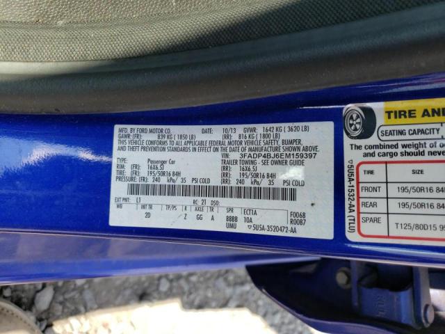 Photo 10 from auction – 2014 FORD FIESTA SE with VIN 3FADP4BJ6EM159397
