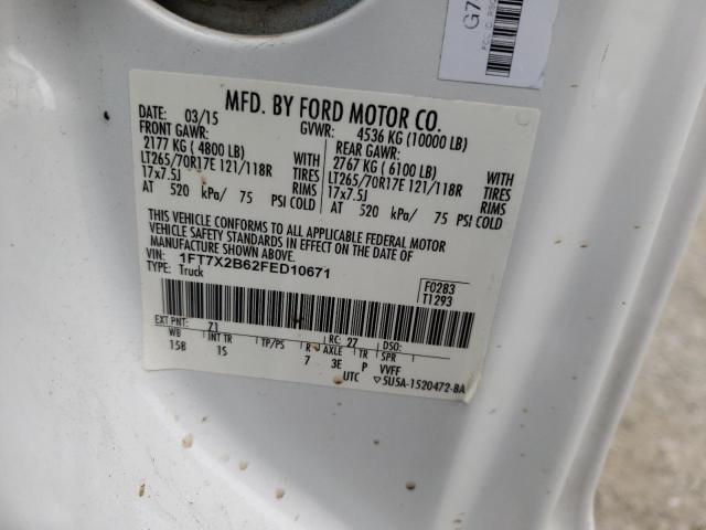 Photo 10 from auction – 2015 FORD F250 SUPER with VIN 1FT7X2B62FED10671