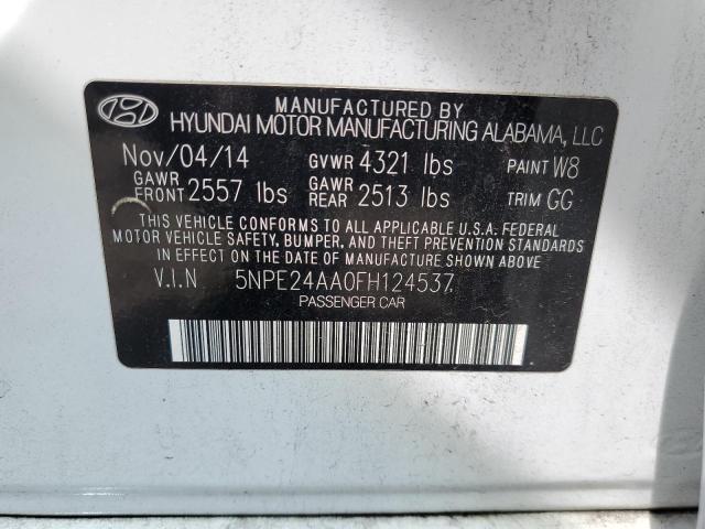 Photo 10 from auction – 2015 HYUNDAI SONATA 2.0 with VIN 5NPE24AA0FH124537