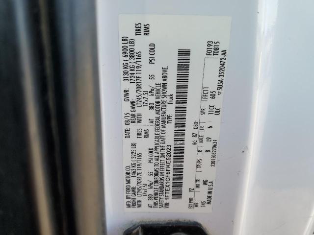 Photo 10 from auction – 2015 FORD F150 SUPER with VIN 1FTEX1CF6FKE52023