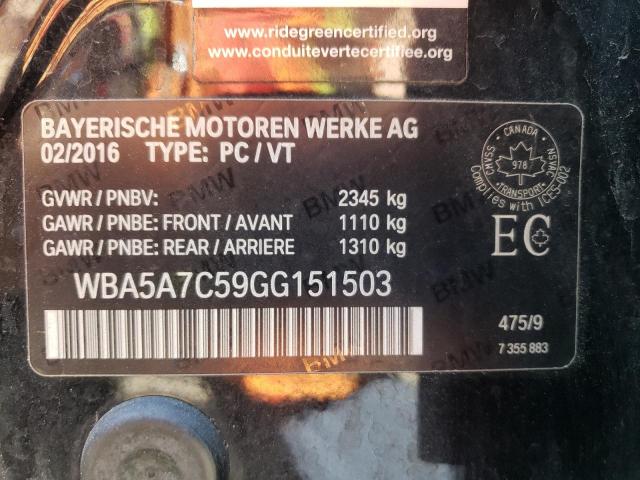 Photo 10 from auction – 2016 BMW 528 XI with VIN WBA5A7C59GG151503