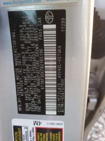 Foto 10 de la subasta – 2011 TOYOTA CAMRY BASE con VIN 4T1BF3EK7BU165196