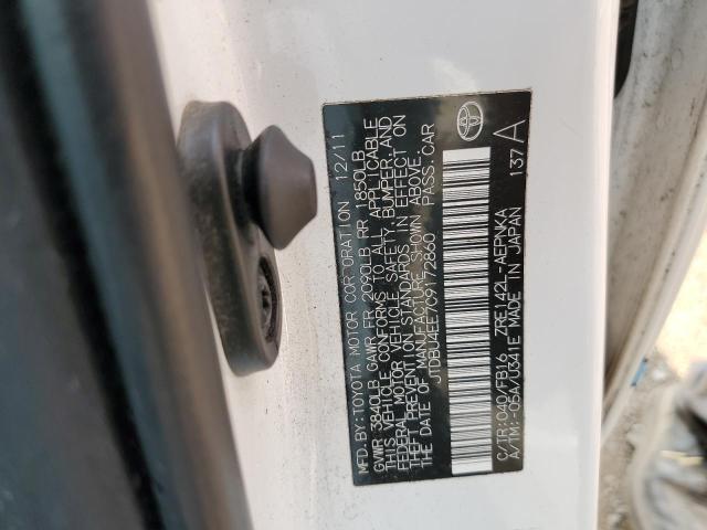 Photo 10 from auction – 2012 TOYOTA COROLLA BA with VIN JTDBU4EE7C9172860
