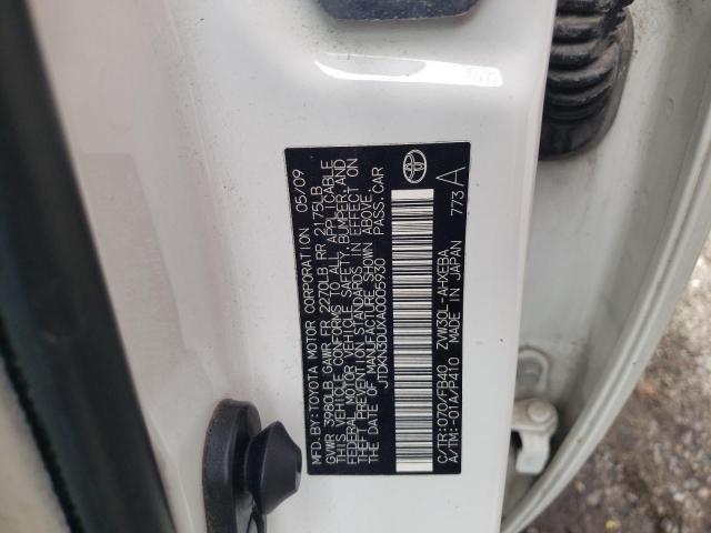 Photo 10 from auction – 2010 TOYOTA PRIUS with VIN JTDKN3DUXA0005930