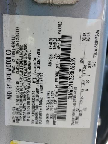 Photo 10 from auction – 2014 LINCOLN MKZ HYBRID with VIN 3LN6L2LU2ER826539