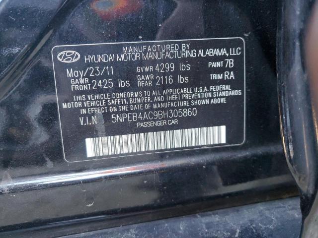 Photo 10 from auction – 2011 HYUNDAI SONATA GLS with VIN 5NPEB4AC9BH305860