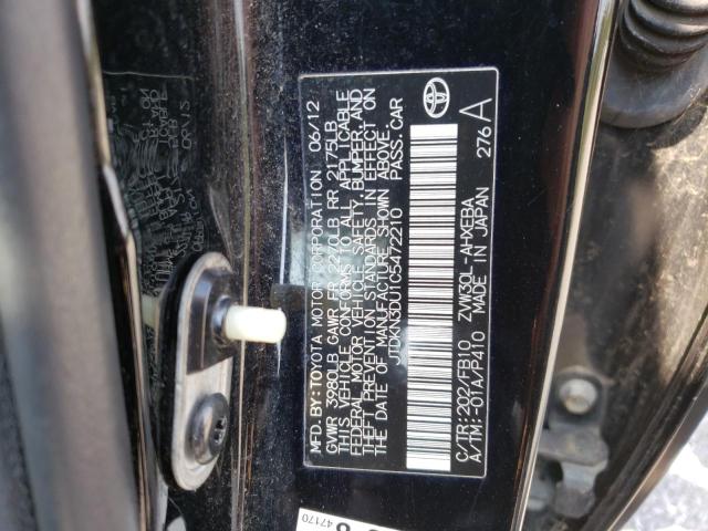 Photo 10 from auction – 2012 TOYOTA PRIUS with VIN JTDKN3DU1C5472210