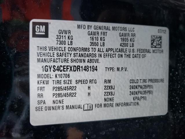 Photo 10 from auction – 2013 CADILLAC ESCALADE P with VIN 1GYS4CEFXDR148194